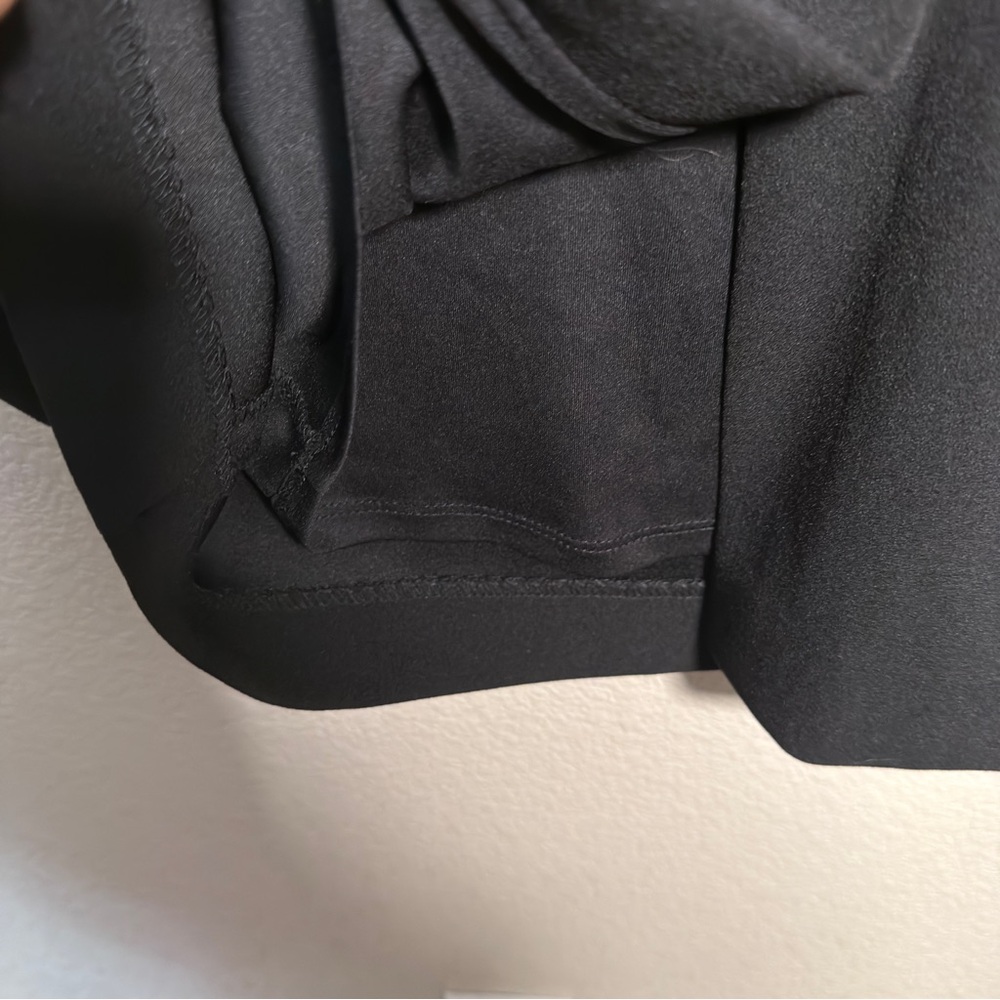 Betsey Johnson Classic Black Midi Puff Sleeve Dress Sz 6 - Picture 9 of 11
